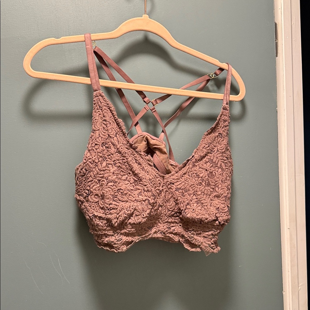 Aerie Lace Bralette in Dusty Rose